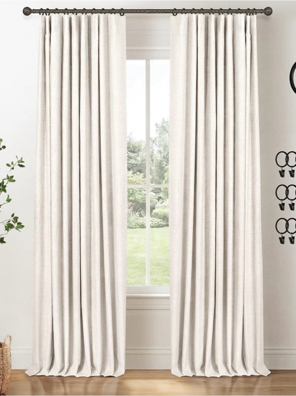 Beige curtains 2 panels 50x84